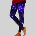 thumbnail image 1 of Maqroz Women's Galaxy Print Leggings High Waisted Yoga Pants Soft Stretchy Workout Tights Starry Night Pattern Bottoms Blue,S, 1 of 5