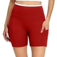 thumbnail image 1 of Maqroz Women's High Waisted Biker Short Soft Stretch Yoga Shorts Athletic Casual Summer Daily Wear Tummy Control for Running Workout Gym, 1 of 7