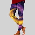 thumbnail image 1 of Maqroz Women's Swirl Print Yoga Pants High Waisted Galaxy Leggings Soft Stretchy Workout Tights Abstract Space Gym Bottoms Purple,XL, 1 of 5