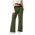thumbnail image 1 of Maqroz Women's Wide Leg Pants Elastic Waistband & Upf 50+ Sun Protection High Stretch Yoga Trousers With Contrast Waist Formal Casual Lounge Wear Pant for Workout Travel, 1 of 9