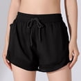 thumbnail image 1 of Maqroz Womens Elastic Waist Drawstring Mesh Panel Athletic Shorts Lightweight Breathable Summer Workout Clothing for Running Gym Hiking with Pockets, 1 of 5
