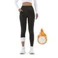 thumbnail image 1 of Maqroz Womens Leggings Thermal Fleece Lined High Waist Winter Warm Thick Stretch Active Workout Pants with Pockets, 1 of 7