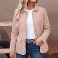 thumbnail image 1 of Maqroz Womens Quilted Jackets Button Down Long Sleeve Fall Outerwear Collared Winter Warm Barn Coats Casual Ladies Outer Clothes with Pockets, 1 of 7