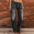 thumbnail image 1 of Maqroz Womens Wide Leg Jeans Stretchy Plus Size Elastic Waist Button Down Low Rise Jeans Plus Size Boyfriend Denim Pants with Pockets Gray L, 1 of 9