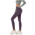 thumbnail image 1 of Maqroz Workout Leggings for Women Elastic Waisted Stretch Yoga Pants Casual Solid Color Summer Clothing Outdoor Workout Legging for Running, 1 of 9