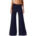 thumbnail image 1 of Maqroz Yoga Pants For Women Low Rise Wide Leg Pants Casual Loose Stretchy Acubi Trouser Lightweight Breathable Summer Workout Trouser, 1 of 5