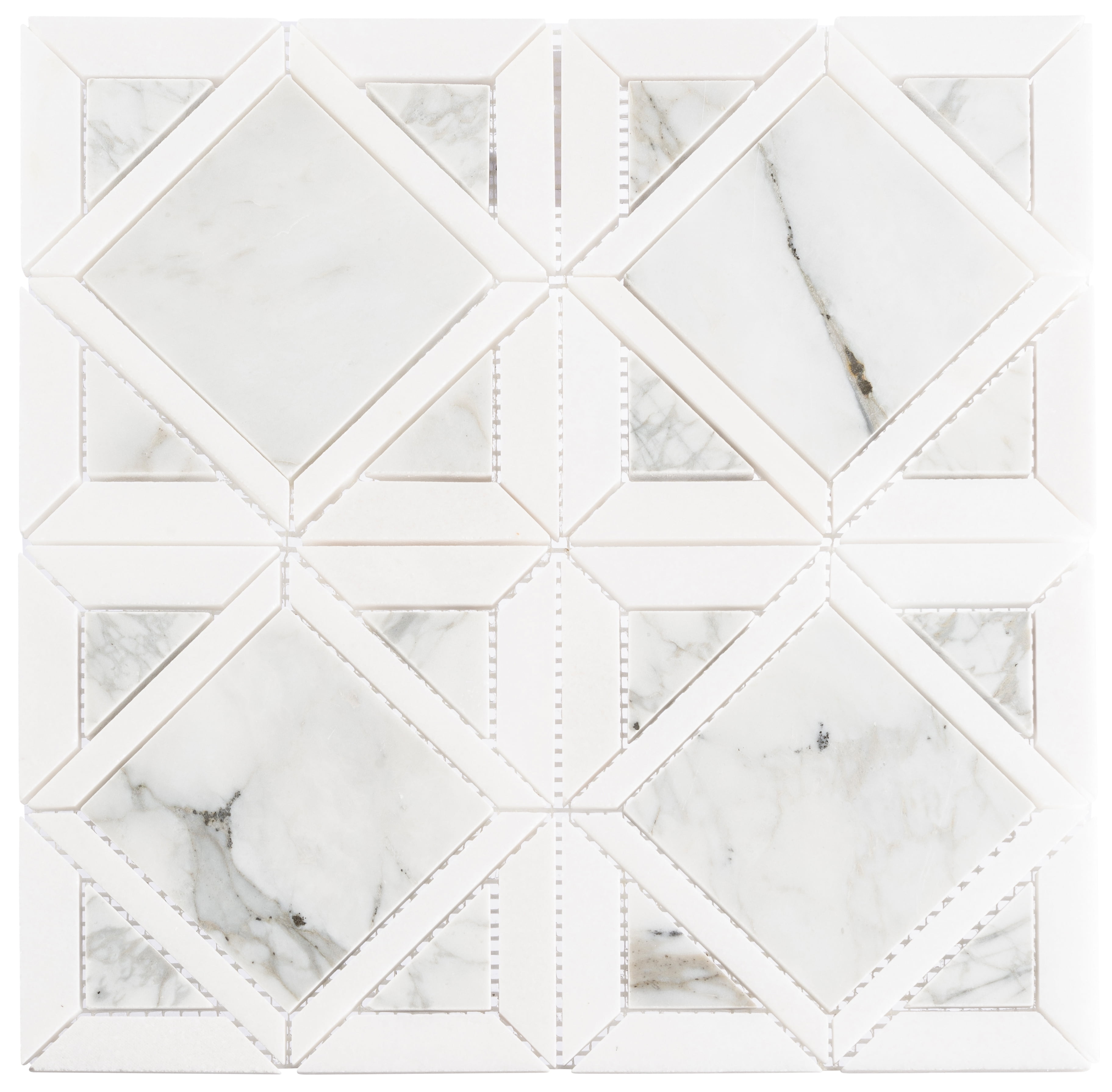 Maquette Flint Gray Novelty Marble Look Polished Natural Stone Mosaic Wall & Floor Tile