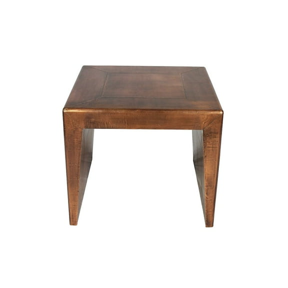 Mar Vista Way End Table with Copper-Finished Aluminum Cladding