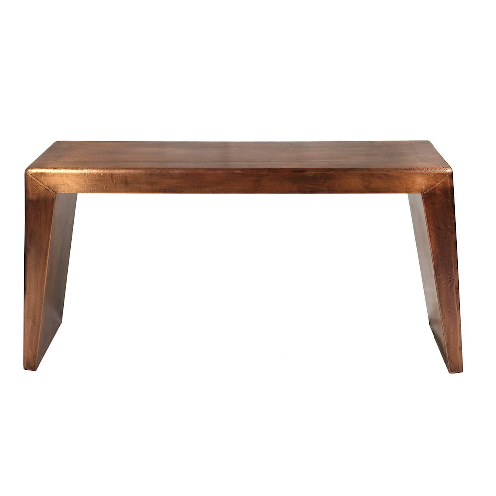 Mar Vista Solid Wood & Metal Console Table in Aerodynamic Copper