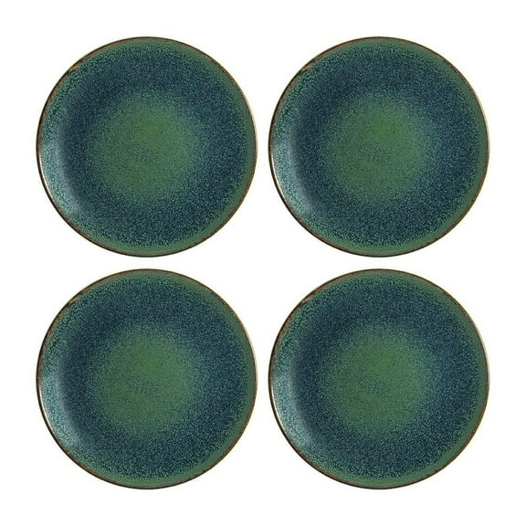 Mar dia.12" Round Blue Vitrified Plate (Set of 4)
