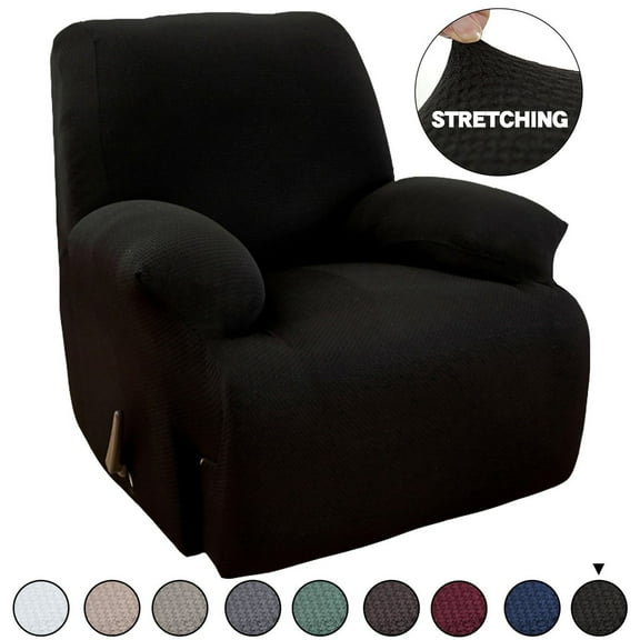 MarCielo 1 Piece Lazy Boy Recliner Cover Stretch Recliner Slipcover Chair Couch Cover Monica(Black)