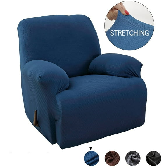 MarCielo 1 Piece Lazy Boy Recliner Cover Stretch Recliner Slipcover Chair Couch Cover Monica(Navy Blue)