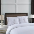 thumbnail image 1 of MarCielo  2 Pack Pillow Shams Throw Pillow Covers Euro Sham Embroidery White/Burgundy Standard, 1 of 5