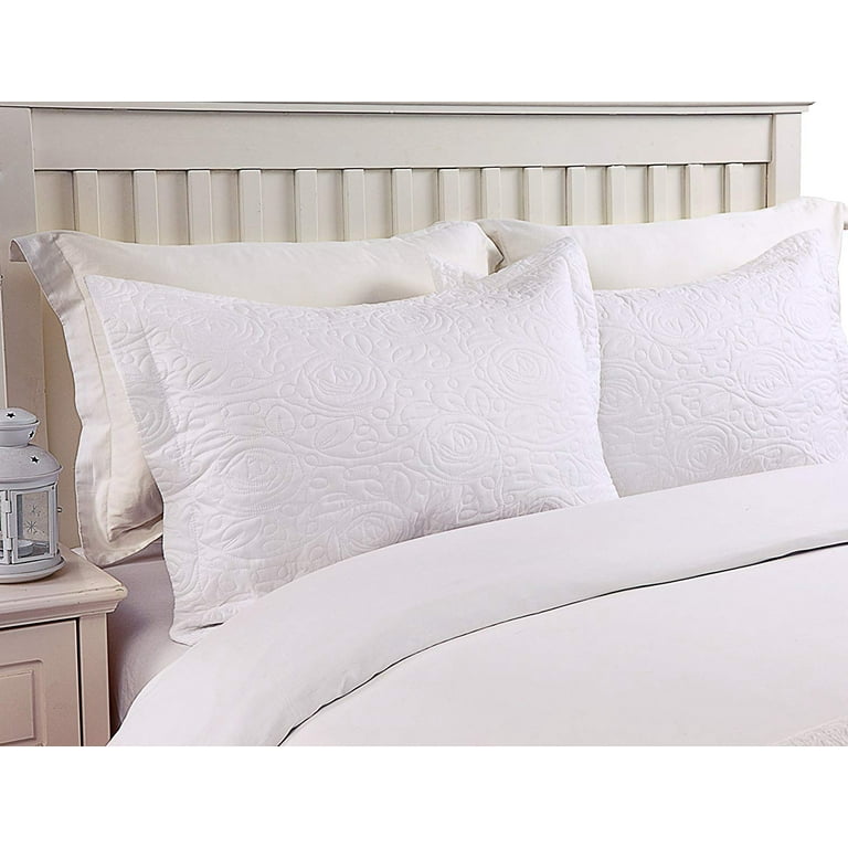 White pillow top shams king