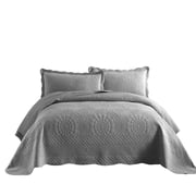 MarCielo 3-Piece 100% Cotton Oversized Bedspread Quilt Set Coverlet Set Farmhouse Bedding Set TF