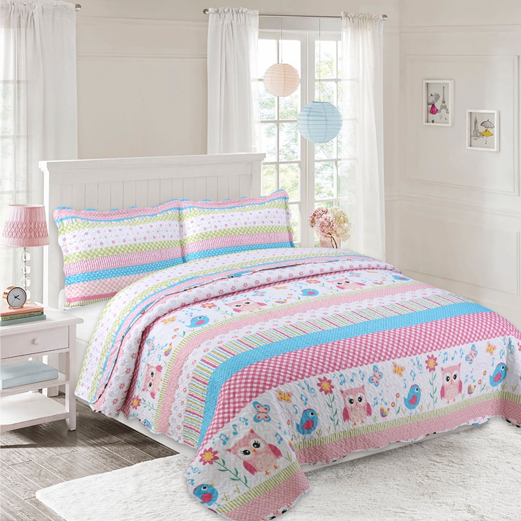 MarCielo Full Size 3 Piece Kids Children Quilt Bedspread Set - Printed ...