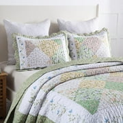 MarCielo 3 Piece Printed Quilt Set Lightweight Bedspread Set B029