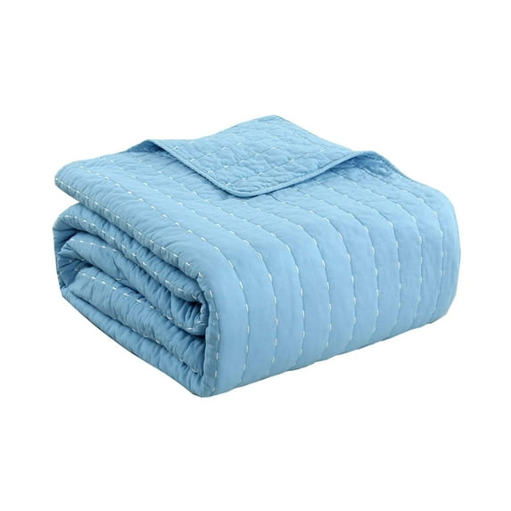 MarCielo 3 PCS 100% Cotton Oversized Bedspread Set Coverlet Quilt Set Stitching