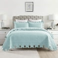 thumbnail image 1 of MarCielo 3Pcs 100% Cotton Oversized Quilt Bedspread Coverlet Set TW, 1 of 5