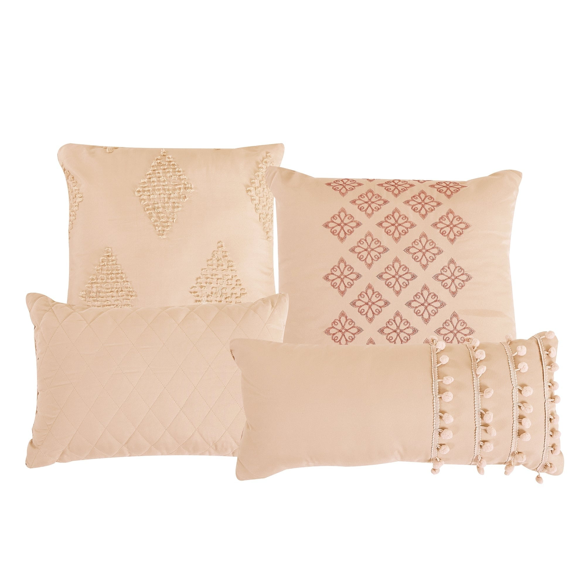 Beige Queen Down Alternative Microfiber Comforter Set