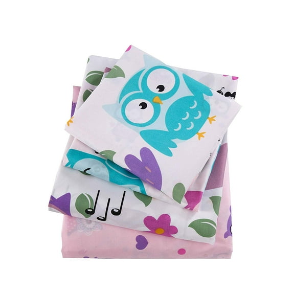 MarCielo Bed Sheets for Kids Full Sheets for Kids Girls Boys Teens Children Sheets Soft Fitted Flat Printed Sheet Pillowcase Kids Bedding Bunk Beds Set Owl (Full)