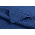 thumbnail image 1 of MarCielo Cotton Quilt Quilted Throw Decorative Throw Blanket 50 By 60 Inches Navy, 1 of 5