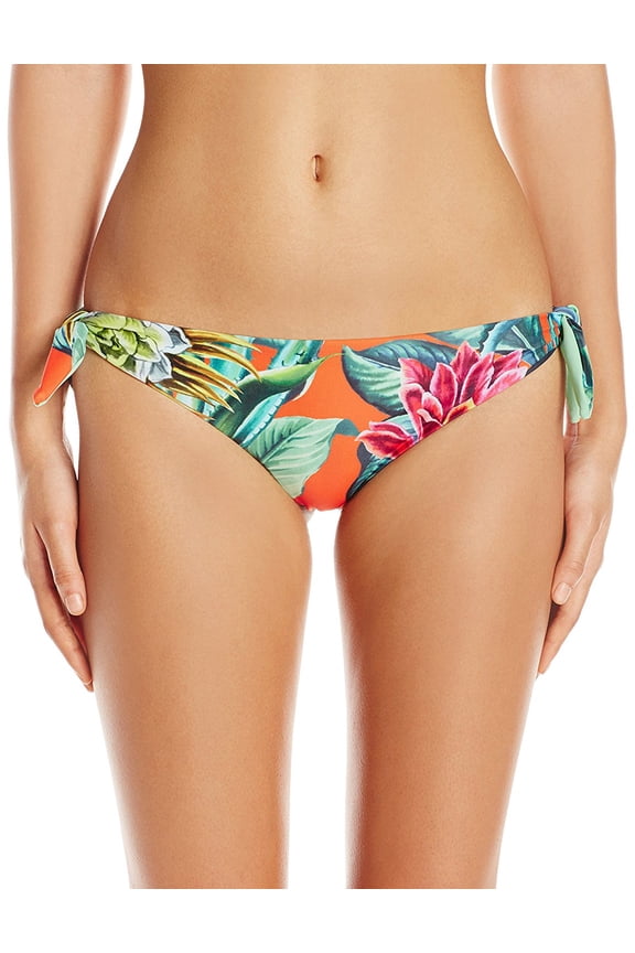 Side Tie Brazilian Bikini Bottoms X-Small Poppy Cactus