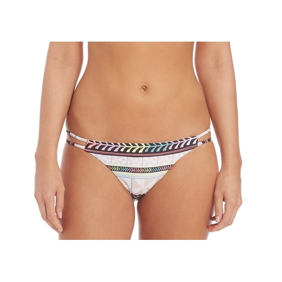 Mara Hoffman Spaghetti Strap Bikini Bottoms Small Pinwheel Stone