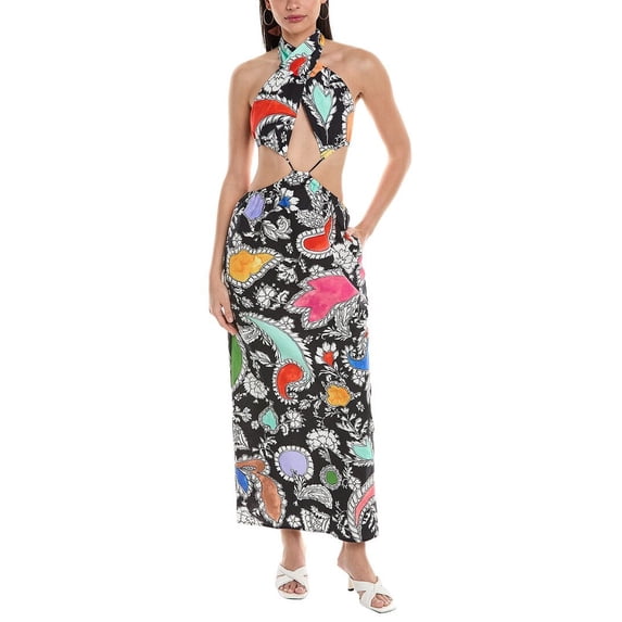 Mara Hoffman womens Laila Maxi Dress, XS, Black
