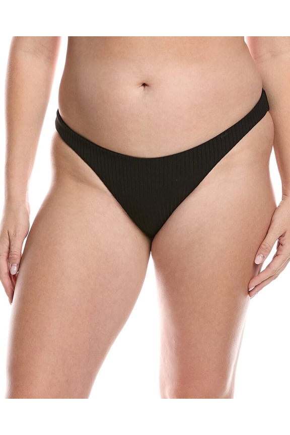 womens Reva Bikini Bottom, l, Black