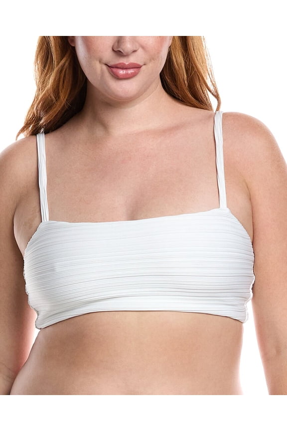 womens Sia Bikini Top, l, White