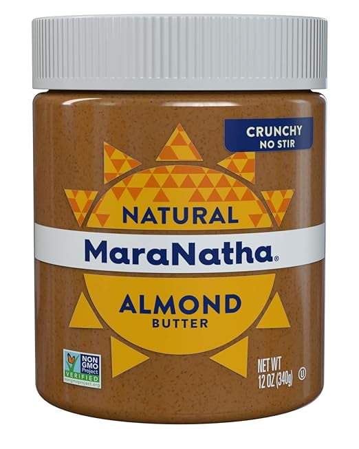 MaraNatha Natural Crunchy Almond Butter, No Stir, 12 Ounce Jar