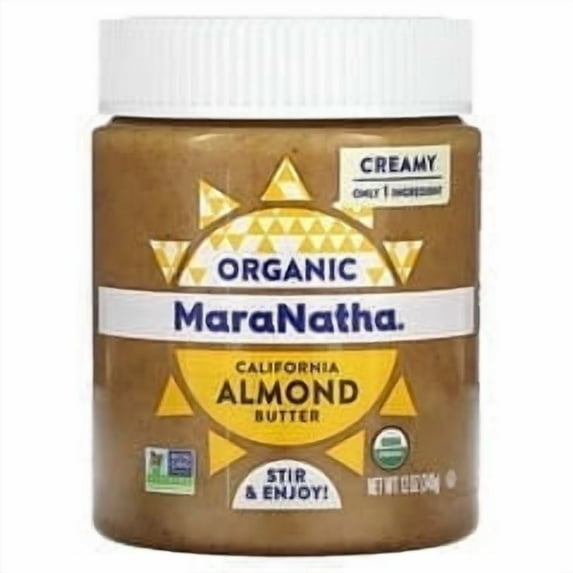 MaraNatha, Organic California Almond Butter, Creamy, 12 oz (340 g) Pack of 4