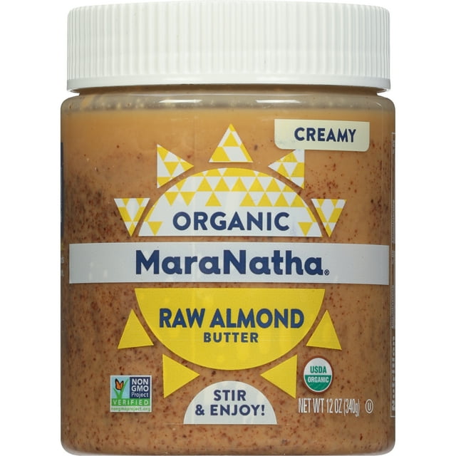 MaraNatha Organic Creamy Raw Almond Butter, 12 oz