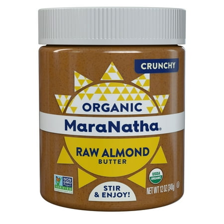 MaraNatha Organic Crunchy Raw Almond Butter, 12 oz