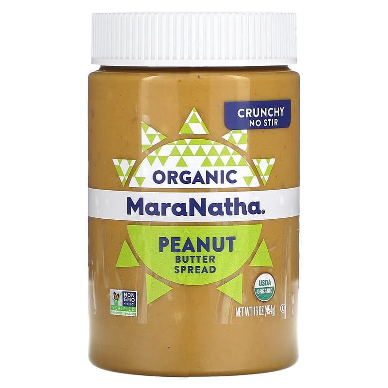 MaraNatha Organic Peanut Butter Crunchy 16 oz Pack of 2
