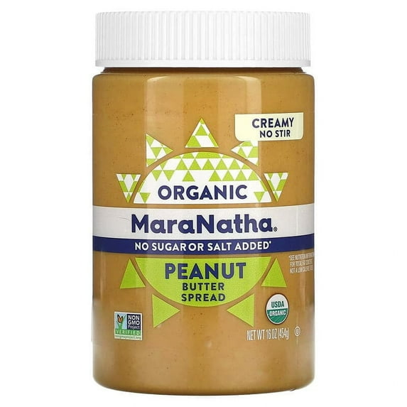 MaraNatha, Organic Peanut Butter Spread, Creamy, 16 oz (454 g) Pack of 2