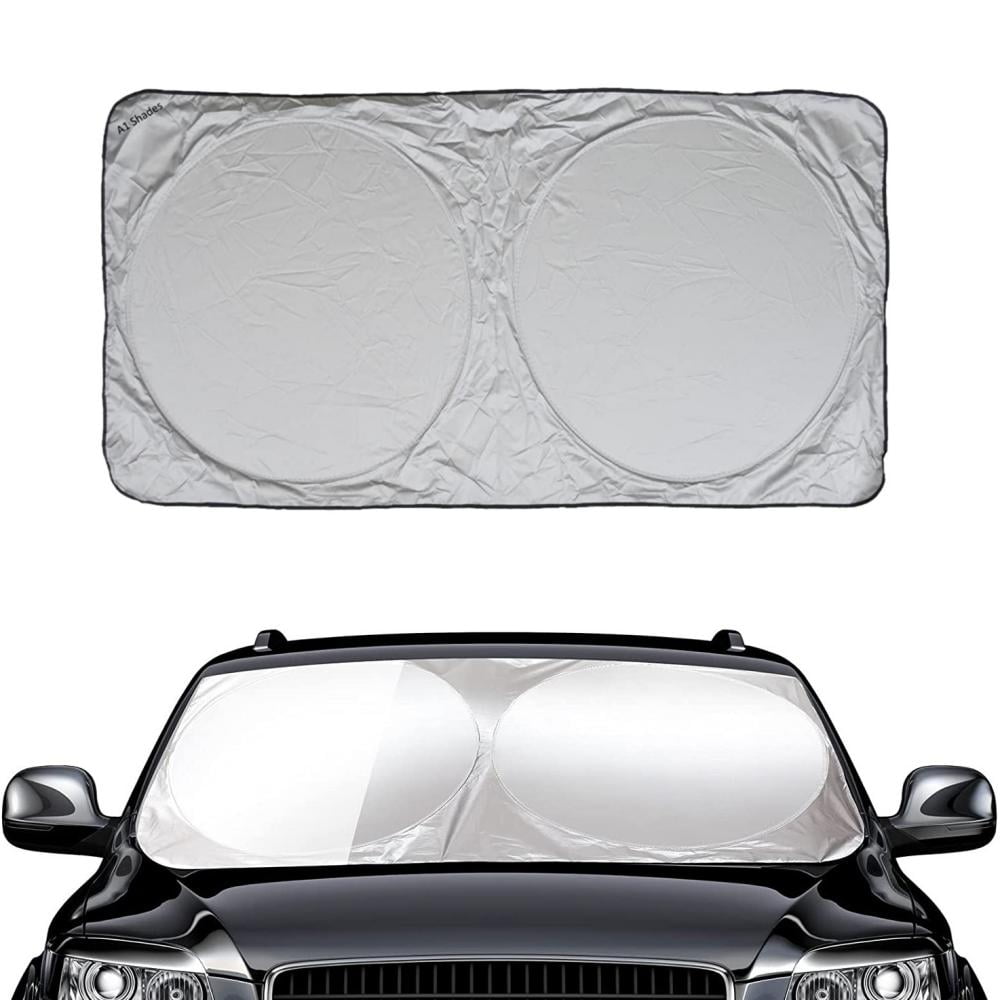Car Sun Shade with Storage Pouch by A1 Sunshades Shield Protector Blocker  Retractable Cover Sunscreen Auto Interior Accessories Visor Small