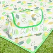 Maraawa Picnic Blanket Handy Mat Tote Waterproof Sandproof Portable Blanket for Lawn Park Beach Green