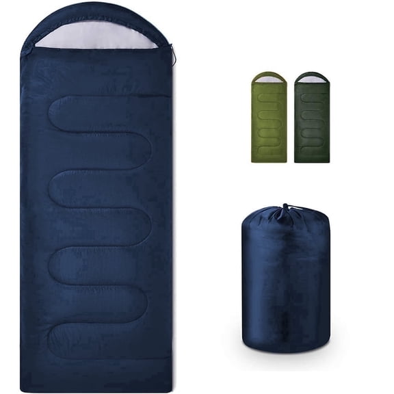 COWIN Sleeping Bags for Adults Backpacking Lightweight Waterproof- 41-59℉ for Camping Hiking Outdoor Travel with Compression Bags 3.52lb , Royal Blue