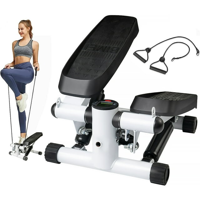 Maraawa Steppers Exercise Equipment with Resistance Band, LCD, 300 lb