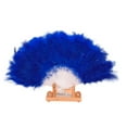 thumbnail image 1 of Marabou Blue Feather Fan - Renaissance Fan,Rave Fan,Hand Fan Foldable,Marabou Feather Fan for 1920s Gatsby Party,Clothing Accessories and Party Decorations (Blue), 1 of 1