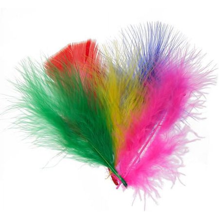 Marabou Feathers 4-6" 6 grams Multi-colored