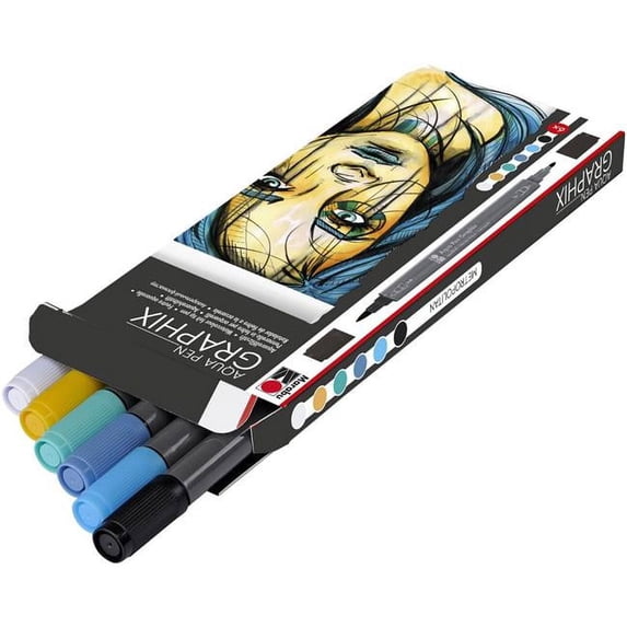 Marabu 145900-103 Aqua Pen Set - Metropolitan
