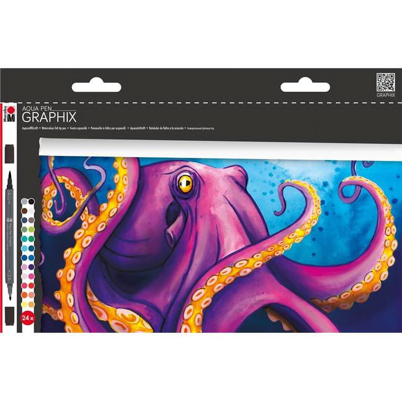 Marabu 1459104 Octopy Aqua Pen Set - Pack of 24 - Walmart.com