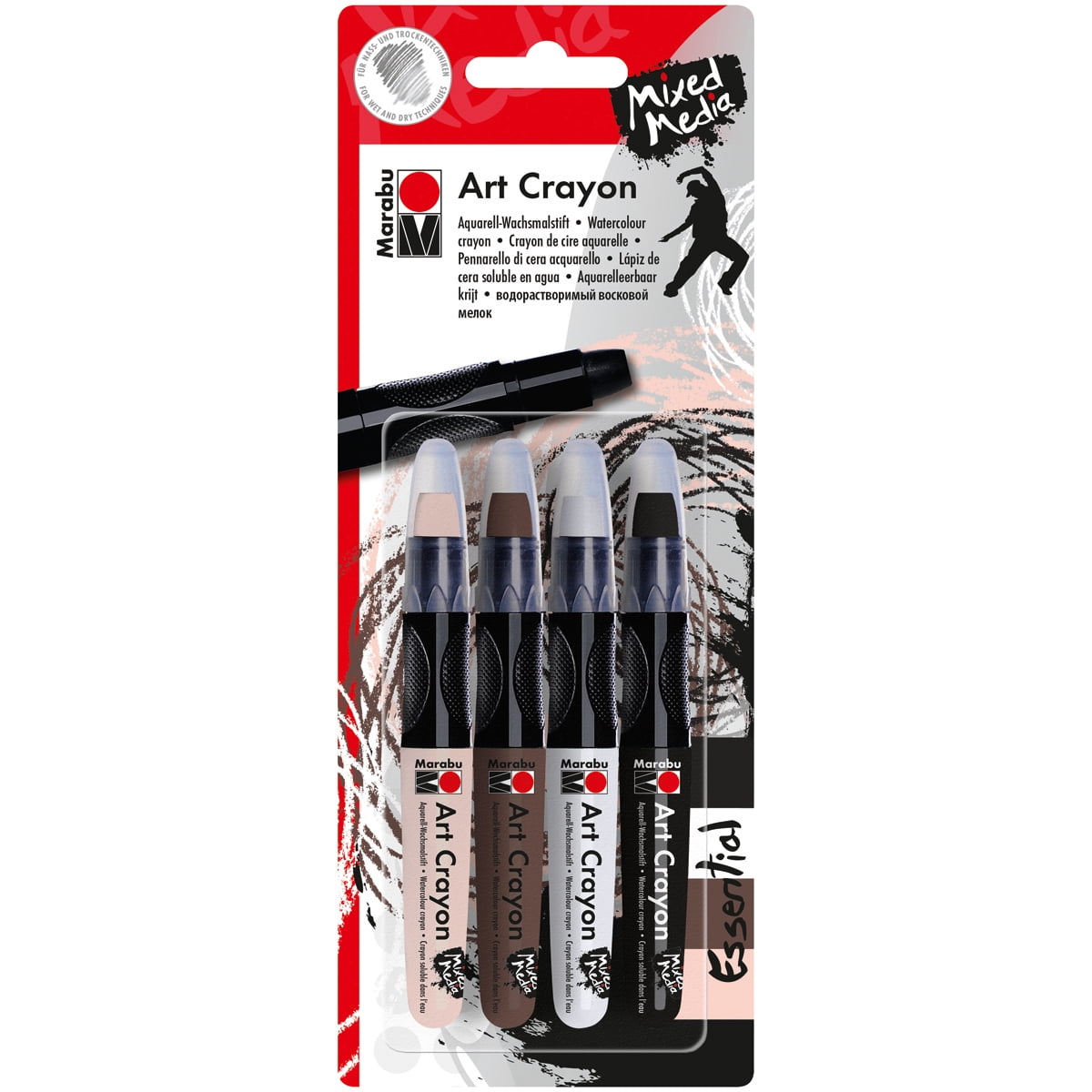 Marabu Mixed Media Art Crayon Set Essential - Walmart.com