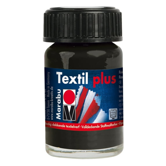 Marabu Textile Plus Paint, 15ml, Black
