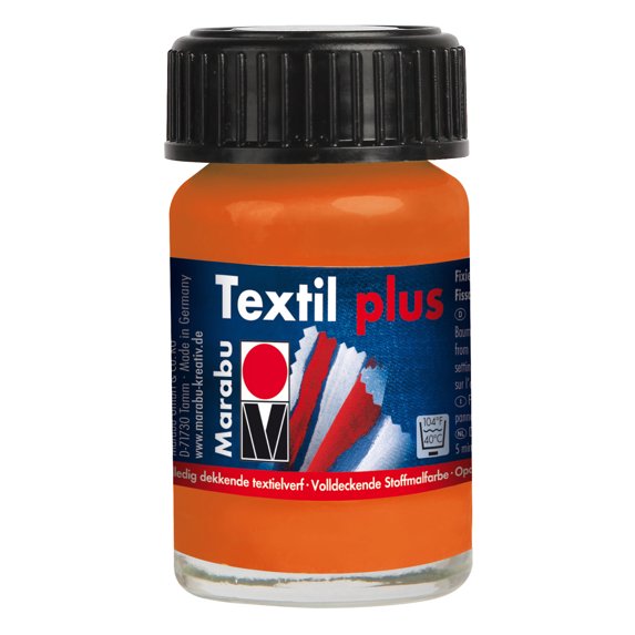 Marabu Textile Plus Paint, 15ml, Red Orange