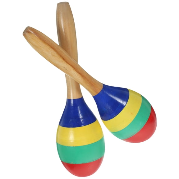 Maracas 2 Pcs Interactive Kids Plaything Toy Childrens Toys Interesting Percussion Wooden