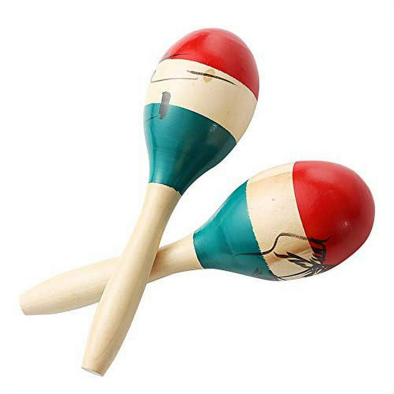Maracas Large Colorful Wood Rumba Shakers Rattle Hand Percussion